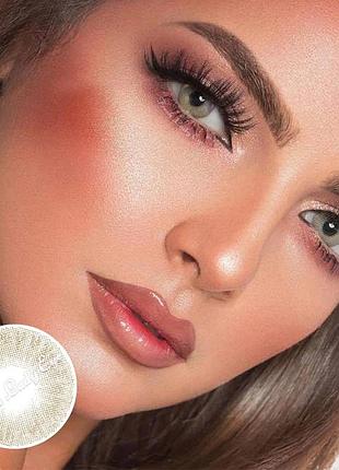 Линзы цветные для глаз коричневые карие caramel natural подходят для светлых глаз