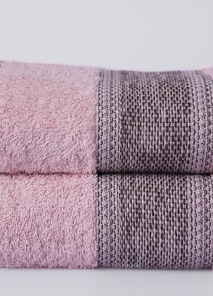 Полотенце махровое fluffy розовое 70х130см