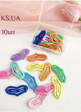 Заколки для волосся клік - клак або тік - так серце 10 штук