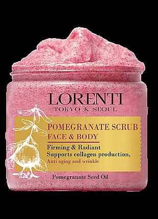 Скраб для тіла та обличчя lorenti "гранат", 500 мл