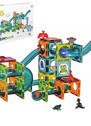 Конструктор магнитный magnetic diy 73 элемента с шариками разноцветный