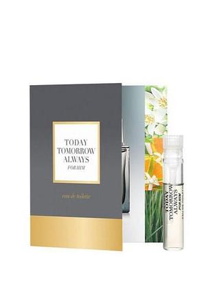 Открытка с пробным образцом туалетной воды avon тта today для него, 0,6 мл