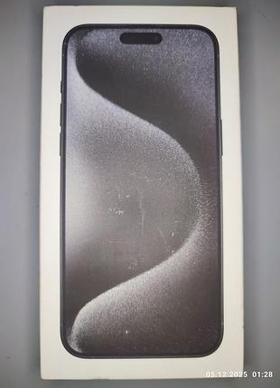 Коробка apple iphone 15 pro max, black titanium 256gb, a3106 mu773rx/a