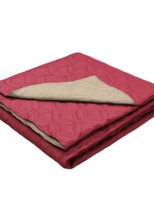 Летнее одеяло "дуэт" вишнево-бежевый (ультрастэп) 160х210