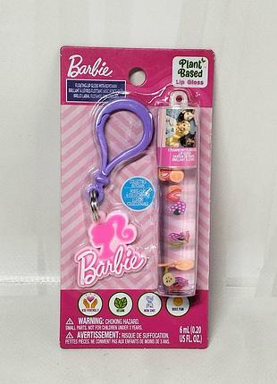 Дитячий масляний блиск для губ з брелком disney barbie 6 мл.