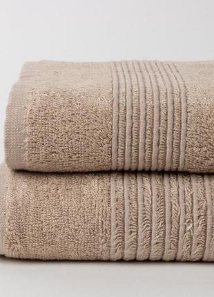 Рушник махровий "grace" 50х85см бежевий 70% бамбука, 30% бавовни