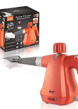 Портативный пароочиститель 1000 вт, 350 мл, с комплектом насадок 10 в 1, для пола, плитки, окон, мебели