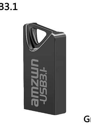 Компактна usb 3.1 флешка 128 gb сірого кольору з високою швидкістю передачі
