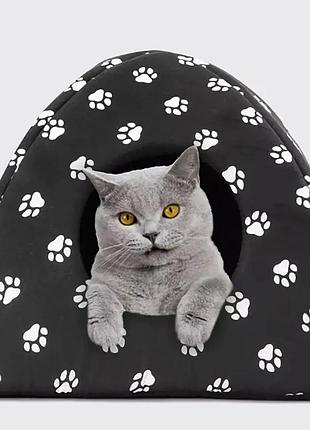 М'який будиночок для кішки та собаки pet hut white лежанка для кішки / котячий будиночок