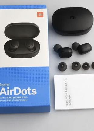 Беспроводные наушники redmi airdots вакуумные для смартфона спорта черные