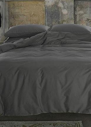 Сатин однотонный dark grey, no240 (полуторный) сім. на рез.