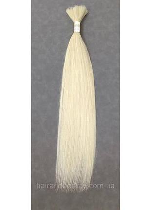 Натуральные волосы для наращивания в срезе 55 см, 100 г, #12 блонд