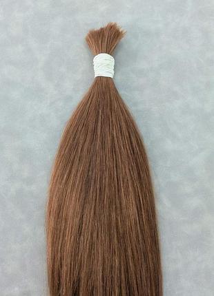 Натуральные волосы для наращивания в срезе 40 см, 50 г, #медно-рыжий