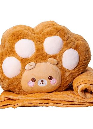 Мягкая игрушка-подушка с пледом внутри мишка 120×160 (см) коричневый colorful home 5616-66br