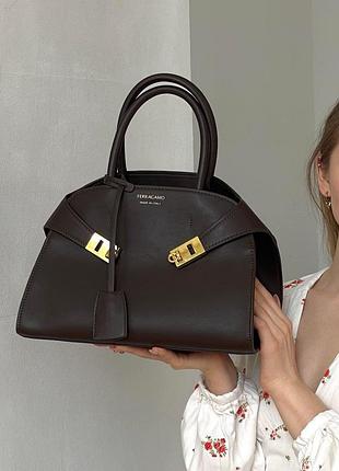 Женская кожаная сумка salvatore ferragamo городская сумочка для девушки феррагамо