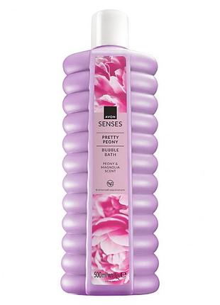 Піна для ванни "ніжна півонія" 1000 мл avon senses