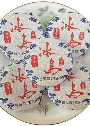 Чай зеленый шен пуэр bing dao чаєман, пресованный, 1 шт 6 г