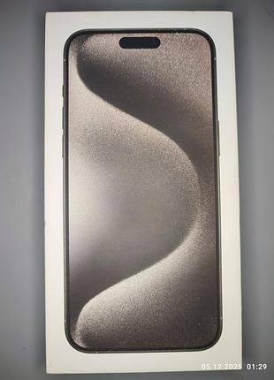 Коробка apple iphone 15 pro max, natural titanium 512gb, a3106 mu7e3zd/a