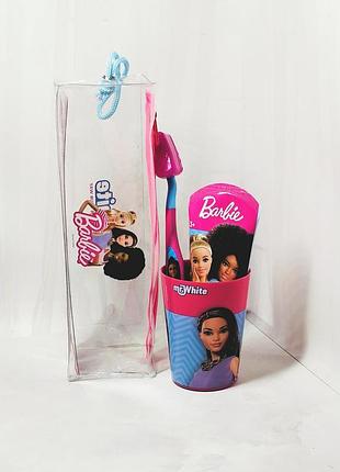 Дитячий набір зубна щітка і зубна паста barbie