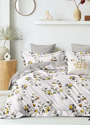 Постельное белье лимонник, ранфорс, 2-спальный набор