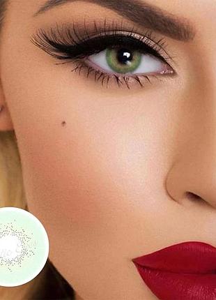 Лінзи кольорові для очей зелені mint natural. підходять для світлих очей