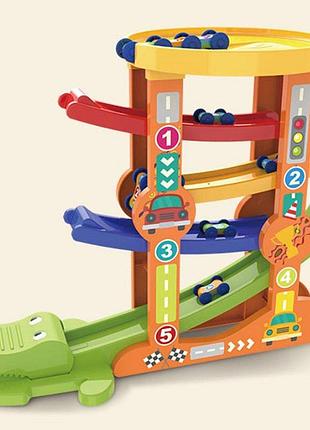 Детский трек с машинками многоуровневый