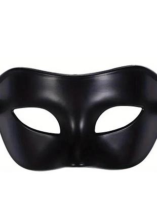 Уценка! черная венецианская маска – 20*9 см, стильный аксессуар для карнавала, хэллоуина и маскарада! черная