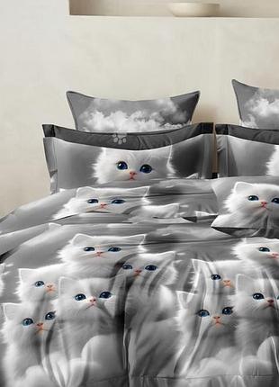 Постельное белье сатин милые котята