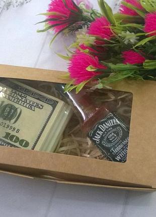 Подарочный набор сувенирного мыла виски и баксы мыло ручной работы