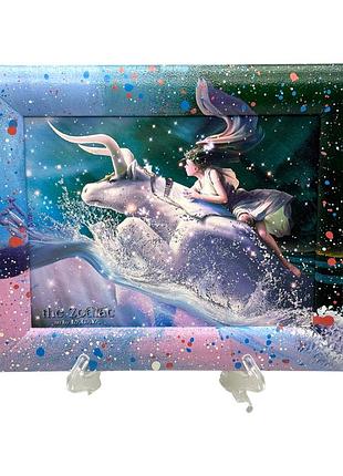 Картина на стену для дома и в подарок знаки зодиака телец 31*25 см fork opt shop