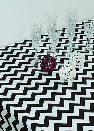 Скатерть кухонная непромокаемая тм tag зигзаг 150х220см