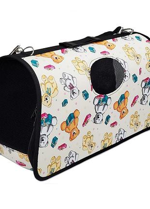 Сумка для животных мышка с подарком(размер l) 47-52х24х30см (белая)