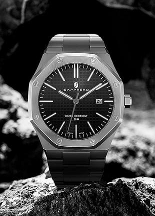 Sapphero мужские часы – классический дизайн, японский кварцевый механизм, 30m водозащита.
