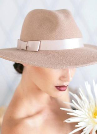 Фетровая шляпа мужского стиля поля 9.5см