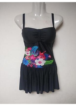 Суцільний купальник з спідничкою, плаття від  b.you