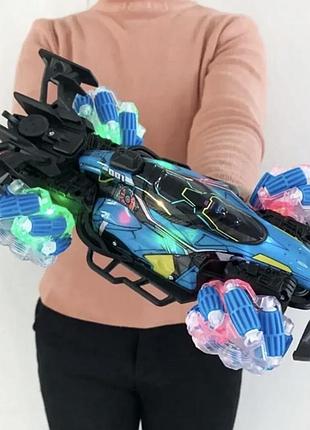 Іграшковий автомобіль на пульті керування з ефектом пари, яскравими фарами, динаміком спортивна радіокерована машинка