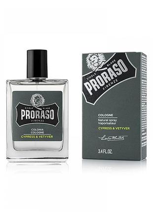Уценка! одеколон proraso cypress & vetyver cologne 100 мл, коробка мятая