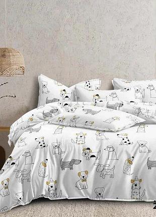 Постельное белье собачки, ранфорс, подростковый комплект