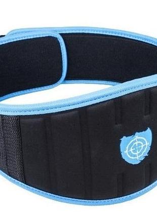Пояс для тяжелой атлетики power system ps-3210 из неопрена, синий, размер s (талия 76-89 см)