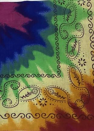 Бандана (платок) материал хлопок цвет яркими радужными оттенками