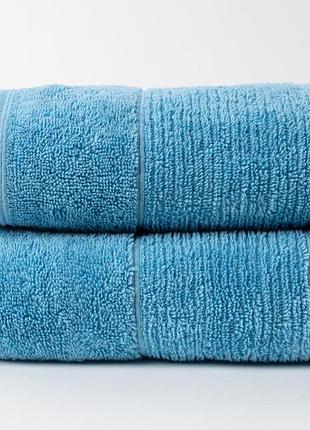 Рушник махровий 50х85см преміум noble блакитний 600 г/м2