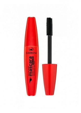 Обʼємна туш для вій gabrini silicone brush volume, 13 мл
