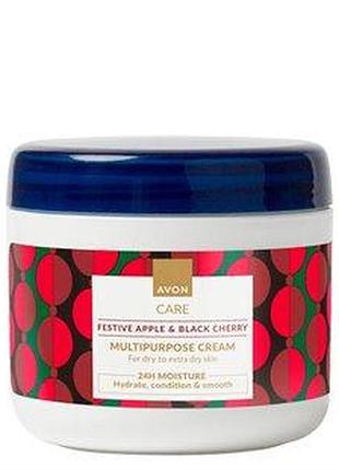Крем для обличчя avon, рук та тіла з екстрактами яблука і чорної вишні, 400 мл