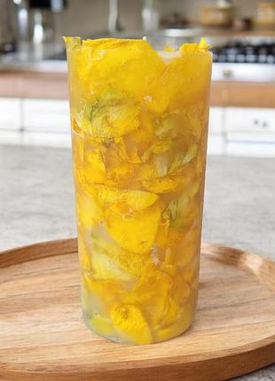 Свічка "золото троянд" - 14*6,5 см , 50 годин горіння, з ароматом апельсин