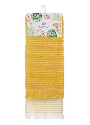 Набор кухонных полотенец 340г/м2 желтый 30х50см (2шт)
