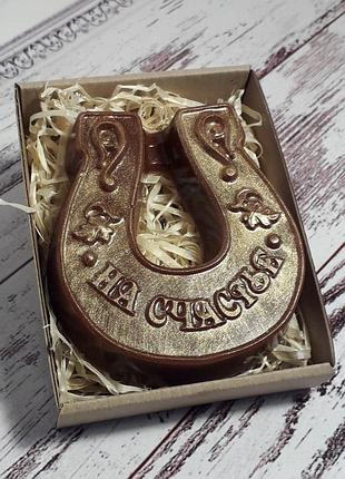 Сувенірне мило ручної роботи підкова на щастя