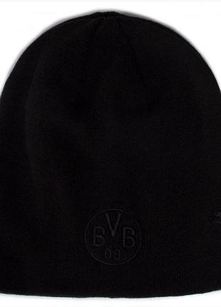 Шапка мужская puma bvb tech beanie 022748-12 (черная)