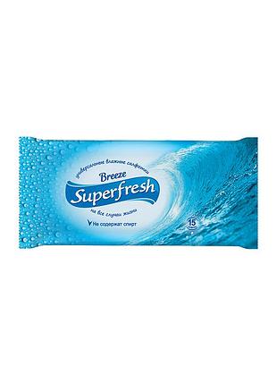 Серветки вологі super fresh , 15 шт.