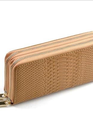 Женские кошельки натуральная кожа бежевый( 3259 )