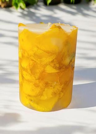 Золотой акцент – свеча, 35 часов горения, с ароматом мята